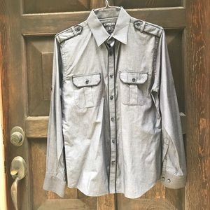 Express men’s shirt, metallic grey